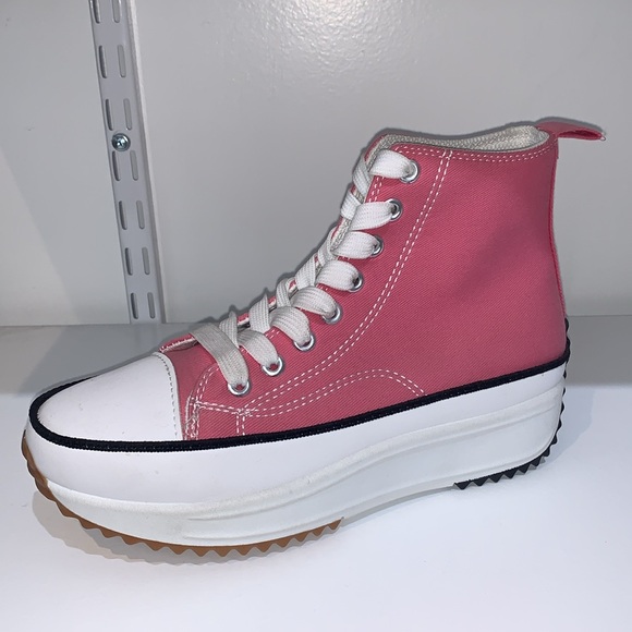 FUCHSIA HIGH TOP CANVAS SNEAKERS - Picture 4 of 6